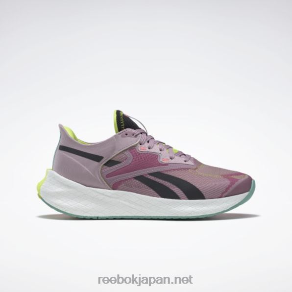 フロートライド エナジー シンメトロス 2 レディース ランニング シューズ Reebok インフューズド ライラック/アシッド イエロー/セミ クラシック ティール 0P408181