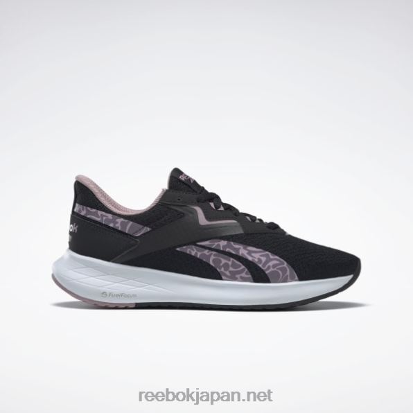 エナジー プラス 2 レディース ランニング シューズ Reebok コアブラック/インフューズドライラック/オレンジフレア 0P408321