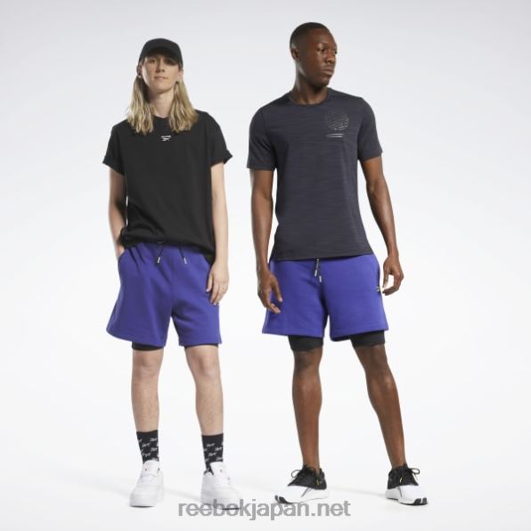 レスミルズ 2-in-1 ショーツ Reebok 大胆な紫 0P408678