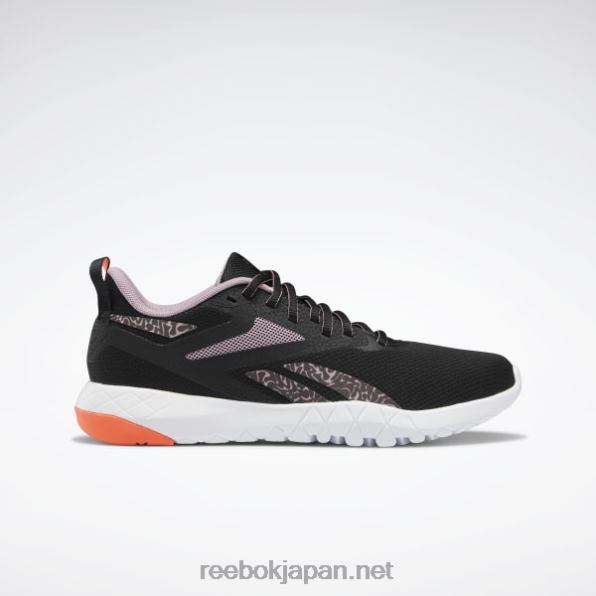 フレクサゴン フォース 4 レディース トレーニング シューズ Reebok コアブラック/インフューズドライラック/オレンジフレア 0P408254