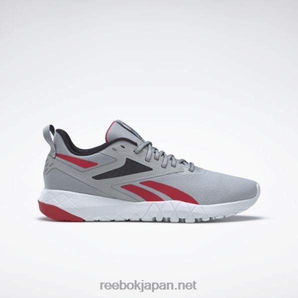 フレクサゴン フォース 4 メンズ トレーニング シューズ Reebok ピュアグレー3/コアブラック/ベクターレッド 0P4081335