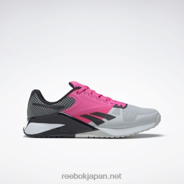 ナノ6000トレーニングシューズ Reebok ピュアグレー2/アトミックピンク/コアブラック 0P408138