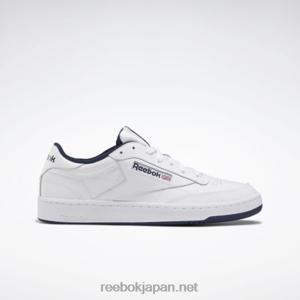 クラブ C 85 紳士靴 Reebok ホワイトネイビー 0P4081033