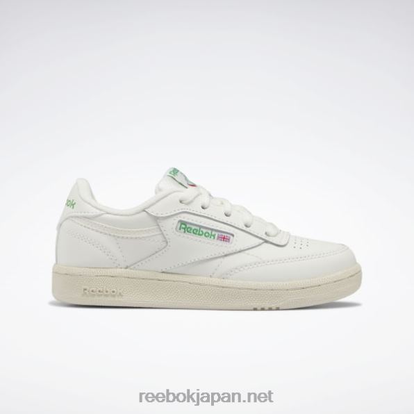 子供たち クラブ C シューズ - 就学前 Reebok チョーク/グレングリーン 0P4081411