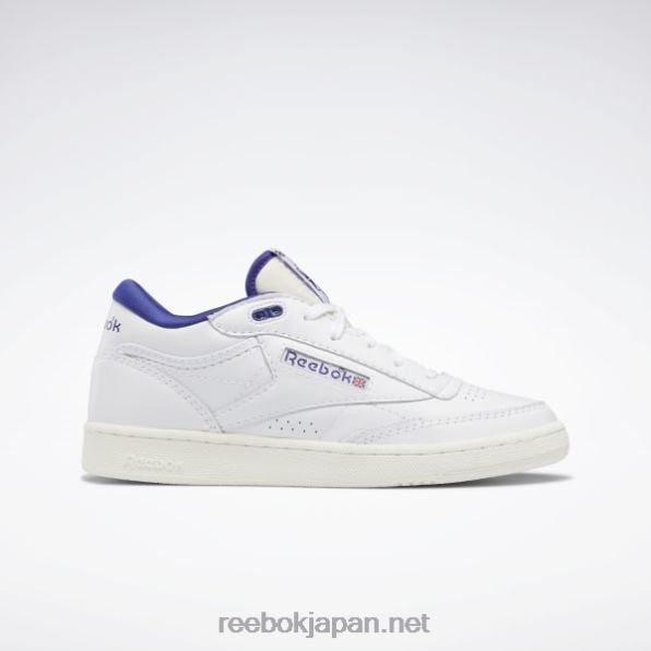 クラブ C ミッド Ⅱ ヴィンテージ シューズ Reebok ホワイト/チョーク/ボールドパープル 0P408546