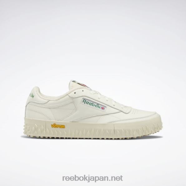 クラブCビブラムシューズ Reebok チョーク/ヴィンテージチョーク S23-R/グレングリーン 0P408306