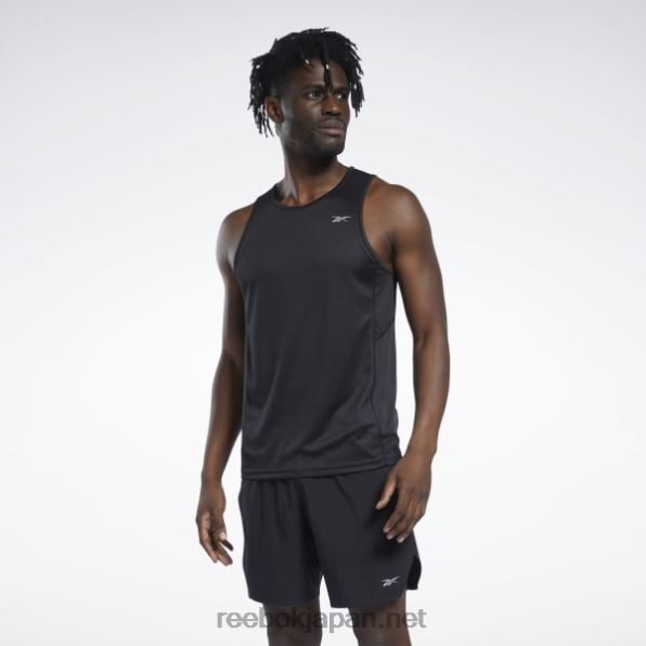 男性 ランニングスピードウィックシングレット Reebok 黒 0P4081359