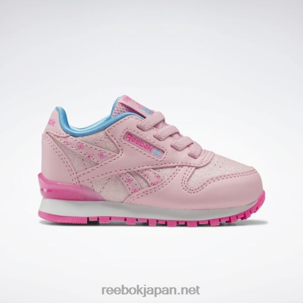 子供たち クラシックレザーステップアンドフラッシュシューズ - 幼児用 Reebok ピンクグロウ/アトミックピンク 0P4081397