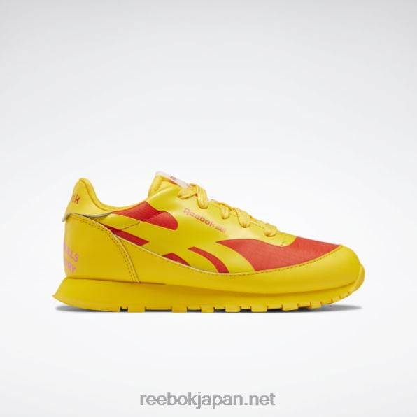 子供たち 動物天文台のクラシックレザーシューズ - 就学前 Reebok オールウェイズイエロー/レーサーレッド 0P4081407