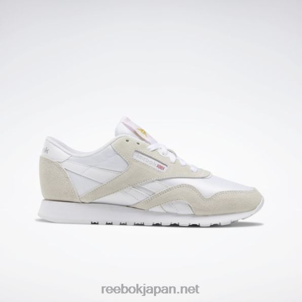 クラシックナイロン婦人靴 Reebok ホワイト/ライトグレー 0P408467