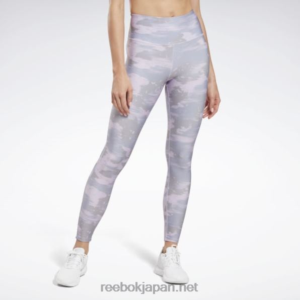 女性 トレーニング準備完了の迷彩柄タイツ Reebok バイオレットヘイズ 0P408480