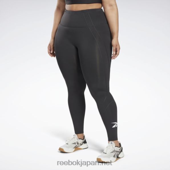 女性 トレーニング準備完了ベクター レギンス (プラスサイズ) Reebok ナイトブラック 0P408581