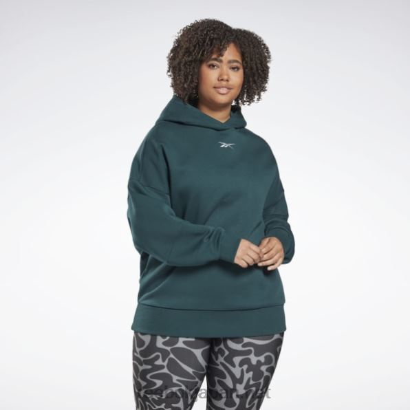 女性 スタジオリサイクルオーバーサイズパーカー（プラスサイズ） Reebok フォレストグリーン 0P408586