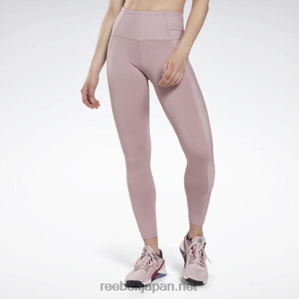 女性 リブハイライズレギンス Reebok 注入されたライラック 0P408665