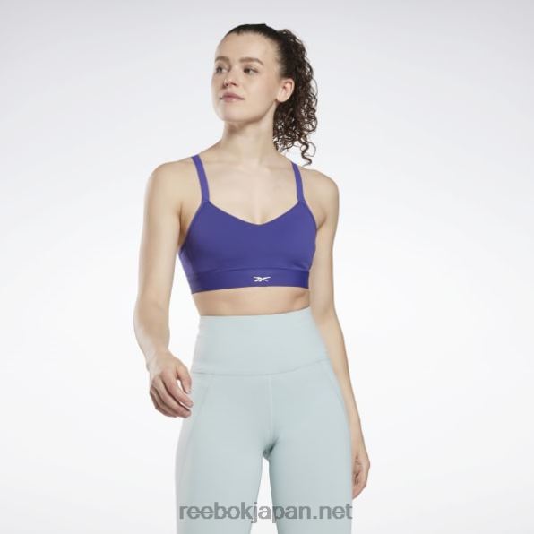 女性 ラックス ストラップ スポーツ ブラ Reebok 大胆な紫 0P408670