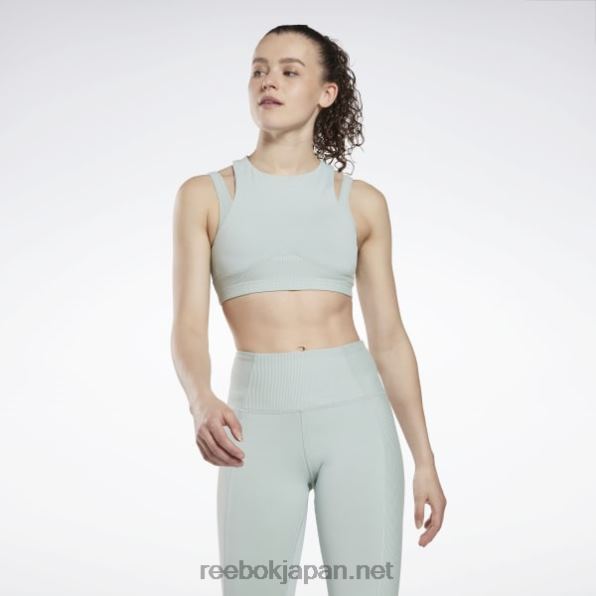 女性 スタジオレイヤードブラトップ Reebok シーサイドグレー 0P408712