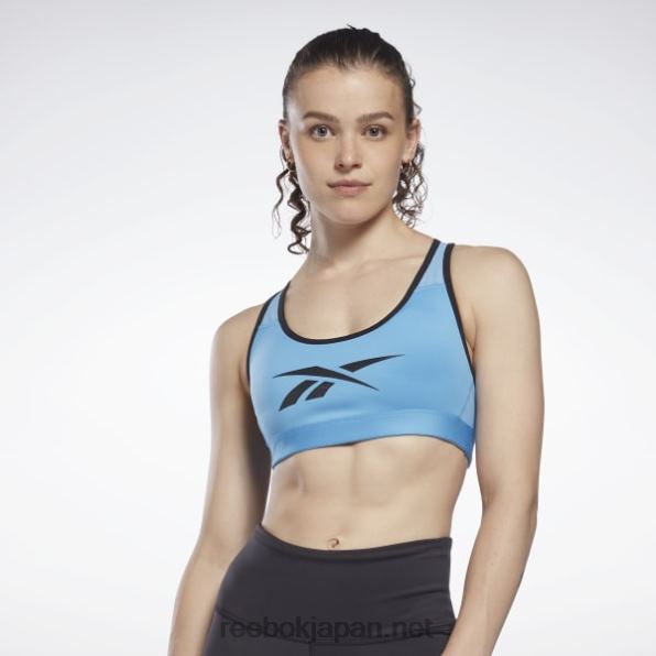 女性 ラックス ベクター レーサー スポーツ ブラ Reebok エッセンシャルブルー 0P408728