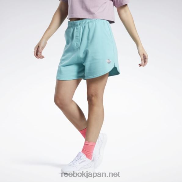 女性 クラシックニットショートパンツ Reebok セミクラシックティール 0P408747