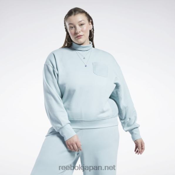 女性 クラシックコットンフレンチテリースウェットシャツ（プラスサイズ） Reebok シーサイドグレー 0P408749