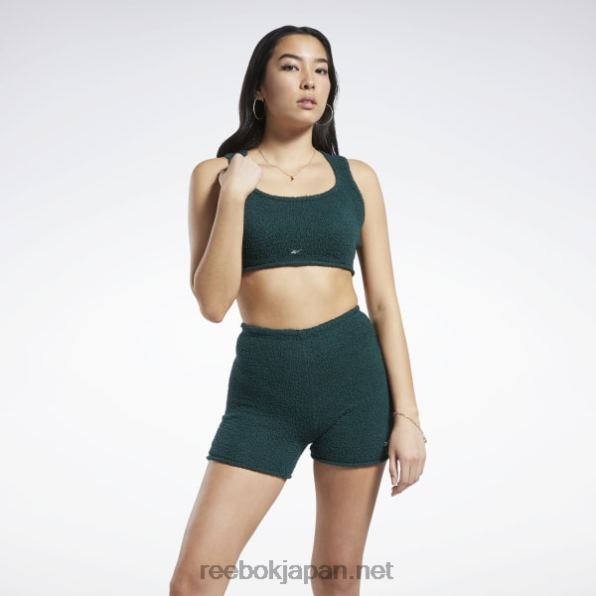 女性 クラシックな居心地の良いタンクトップ Reebok フォレストグリーン 0P408771