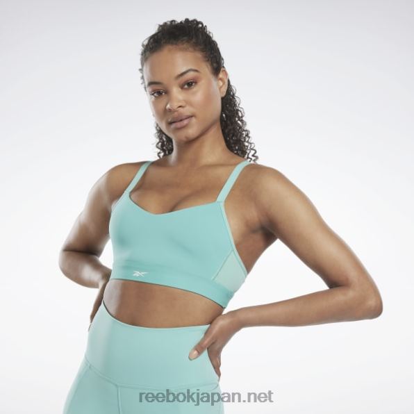 女性 ラックス ストラップ スポーツ ブラ Reebok セミクラシックティール 0P408775