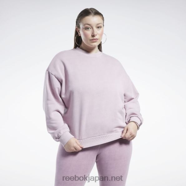 女性 クラシック天然染料スウェットシャツ (プラスサイズ) Reebok 注入されたライラック 0P408903