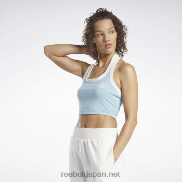 女性 クラシックグラフィック ホルタータンクトップ Reebok ブルーパール 0P408913