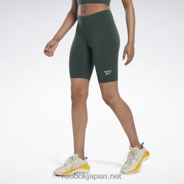 女性 アイデンティティ フィット ロゴ ショーツ Reebok フォレストグリーンメル 0P408977