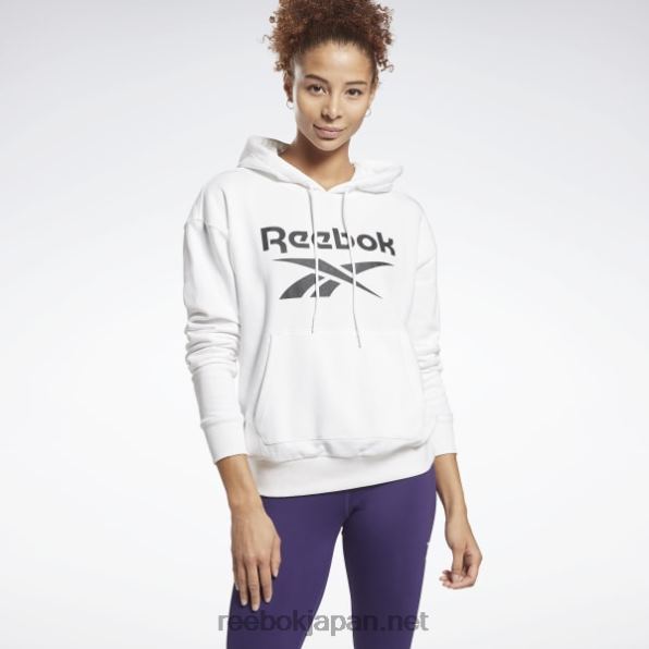 女性 アイデンティティロゴ フレンチテリーパーカー Reebok 白黒 0P408989