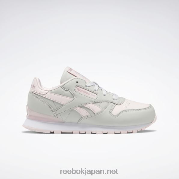 子供たち クラシックレザーステップアンドフラッシュシューズ - 就学前 Reebok ピュアグレー2/ポーセリンピンク 0P4081409