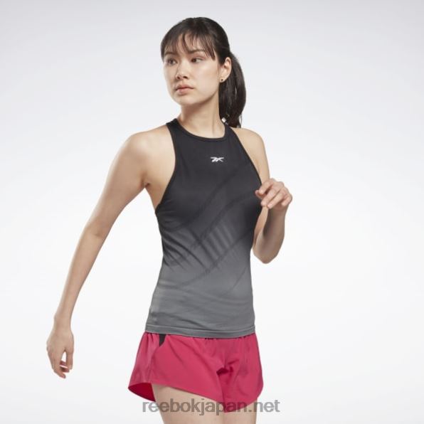 女性 ユナイテッド バイ フィットネス シームレス タンクトップ Reebok ブラック/コールドグレー6 0P408986