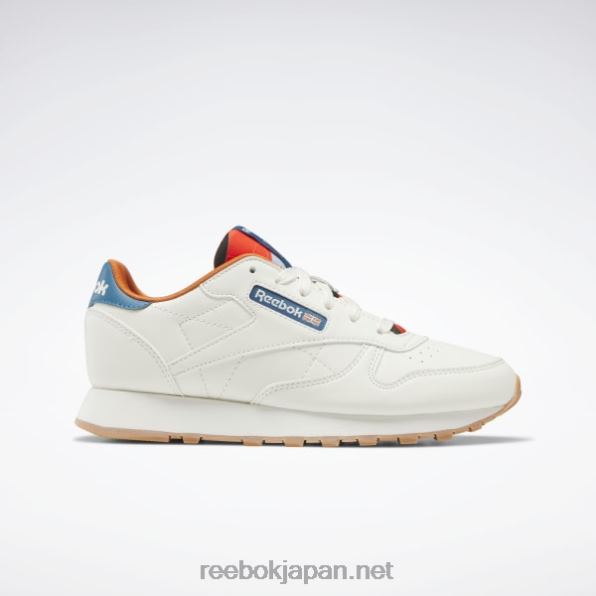 子供たち 古典的な革靴 - 小学校 Reebok チョーク/スティーリーブルー S23-R 0P4081399