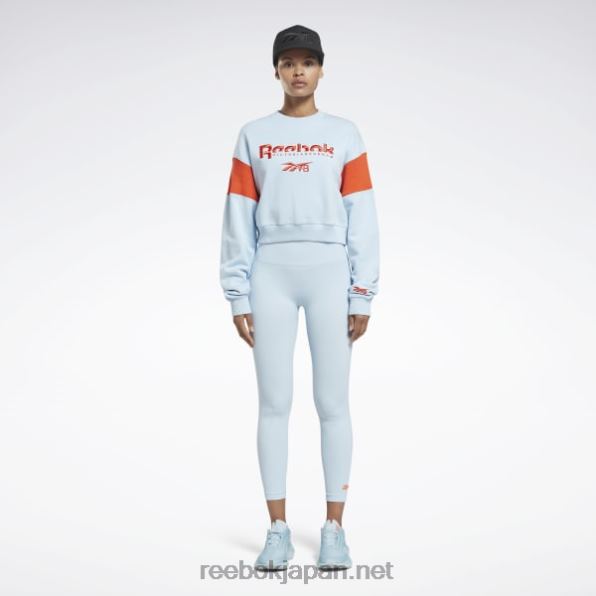 女性 ヴィクトリア ベッカム グラフィック スウェットシャツ Reebok フレッシュブルー f17-r 0P408543