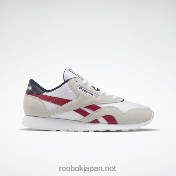 クラシックナイロン紳士靴 Reebok ftwr ホワイト/フラッシュ レッド/ベクター ネイビー 0P4081100