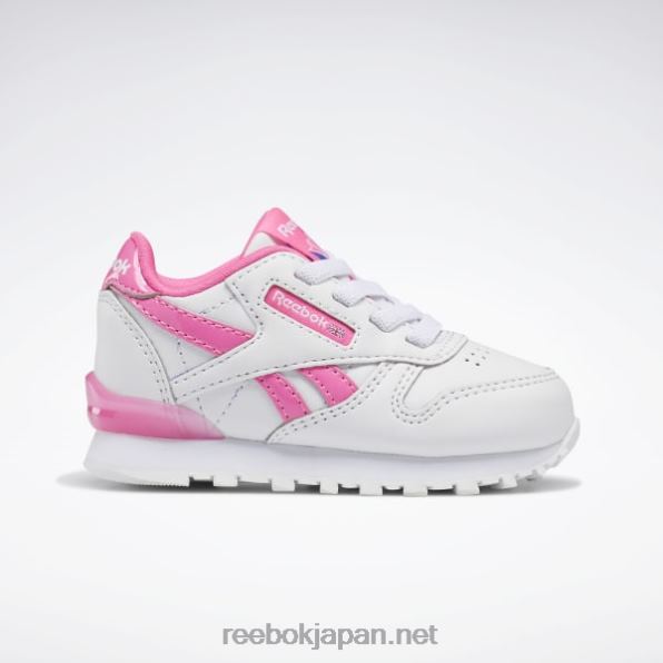 子供たち クラシックレザーステップアンドフラッシュシューズ - 幼児用 Reebok ftwr ホワイト/アトミック ピンク 0P4081377