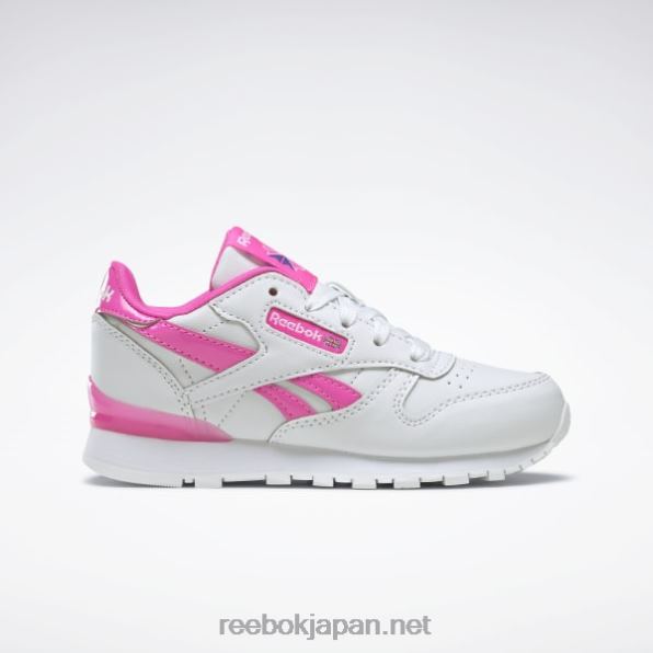 子供たち クラシックレザーステップアンドフラッシュシューズ - 就学前 Reebok ftwr ホワイト/アトミック ピンク 0P4081378