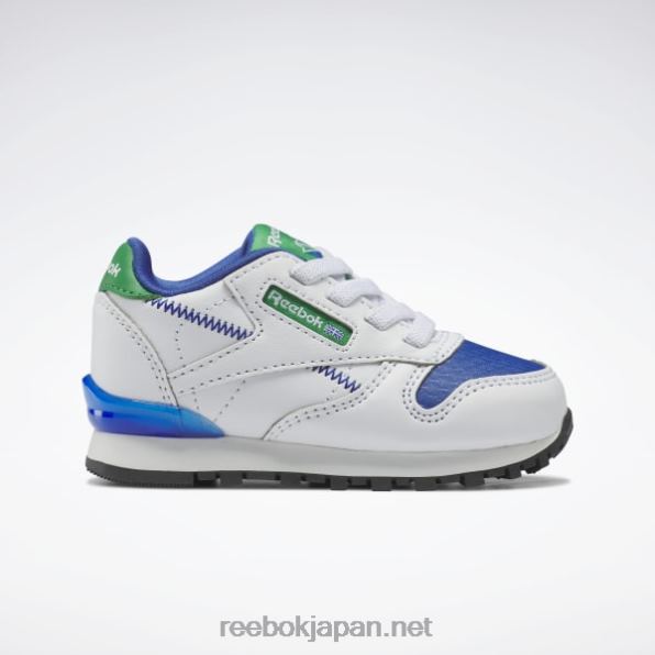 子供たち クラシックレザーステップアンドフラッシュシューズ - 幼児用 Reebok ftwr ホワイト/ベクター ブルー 0P4081392