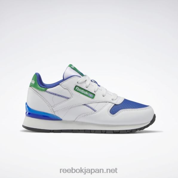 子供たち クラシックレザーステップアンドフラッシュシューズ - 就学前 Reebok ftwr ホワイト/ベクター ブルー 0P4081402