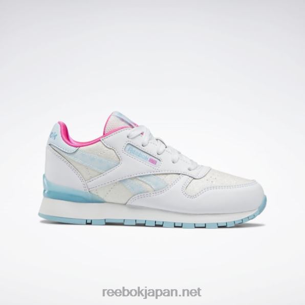 子供たち クラシックレザーステップアンドフラッシュシューズ - 就学前 Reebok ftwr ホワイト/デジタル ブルー 0P4081433