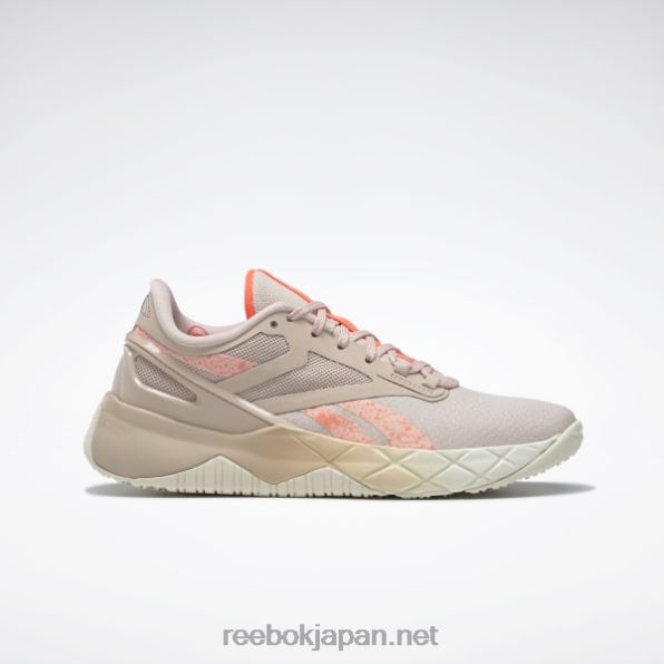 ナノフレックス TR レディース トレーニング シューズ Reebok ソフトエクリュ/キャニオンコーラル/オレンジフレア 0P408297