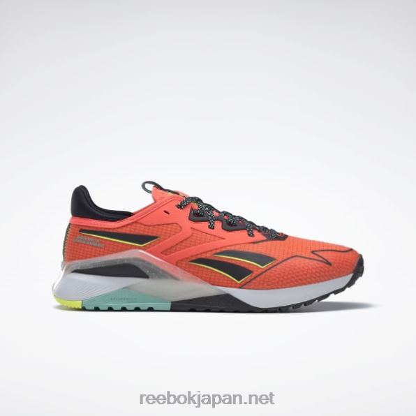 ナノ X2 TR アドベンチャー メンズ トレーニング シューズ Reebok オレンジフレア/コアブラック/ソーラーアシッドイエロー 0P4081116