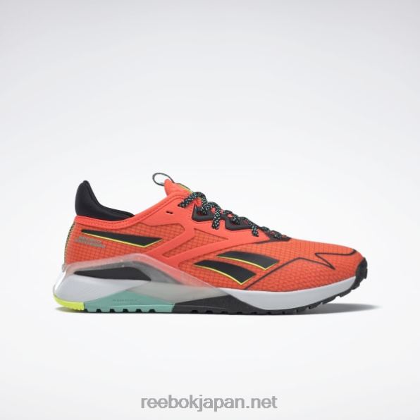 ナノ X2 TR アドベンチャー レディース トレーニング シューズ Reebok オレンジフレア/コアブラック/ソーラーアシッドイエロー 0P408248