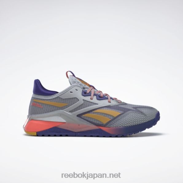 ナノ X2 TR アドベンチャー メンズ トレーニング シューズ Reebok ピュアグレー3/ボールドパープル/オレンジフレア 0P4081122