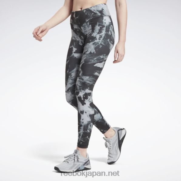 女性 myt プリントレギンス Reebok 黒 0P408755