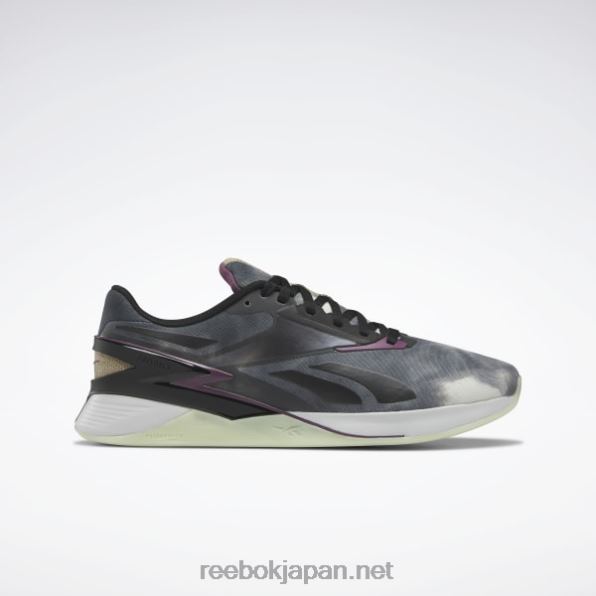 nano x3 トレーニングシューズ Reebok コアブラック/ウォッシュドプラム f17-r/ストームグロウ 0P408564