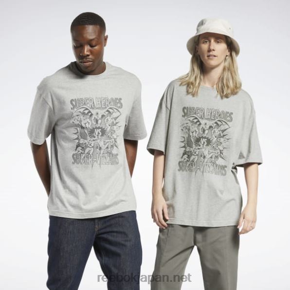 DC×フェイスオフTシャツ Reebok ミディアムグレーヘザー 0P408396