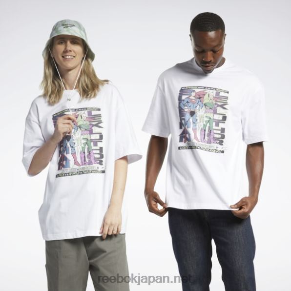 DC x スーパーマン vs. レックス・ルーサー Tシャツ Reebok 白 0P408374