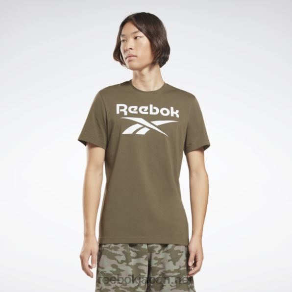 男性 アイデンティティビッグロゴTシャツ Reebok アーミーグリーン 0P4081161