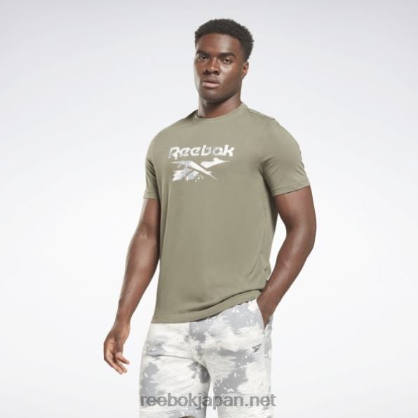 男性 アイデンティティモダンカモTシャツ Reebok ハンターグリーン 0P4081184