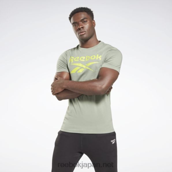 男性 アイデンティティビッグロゴTシャツ Reebok ハーモニーグリーン 0P4081204